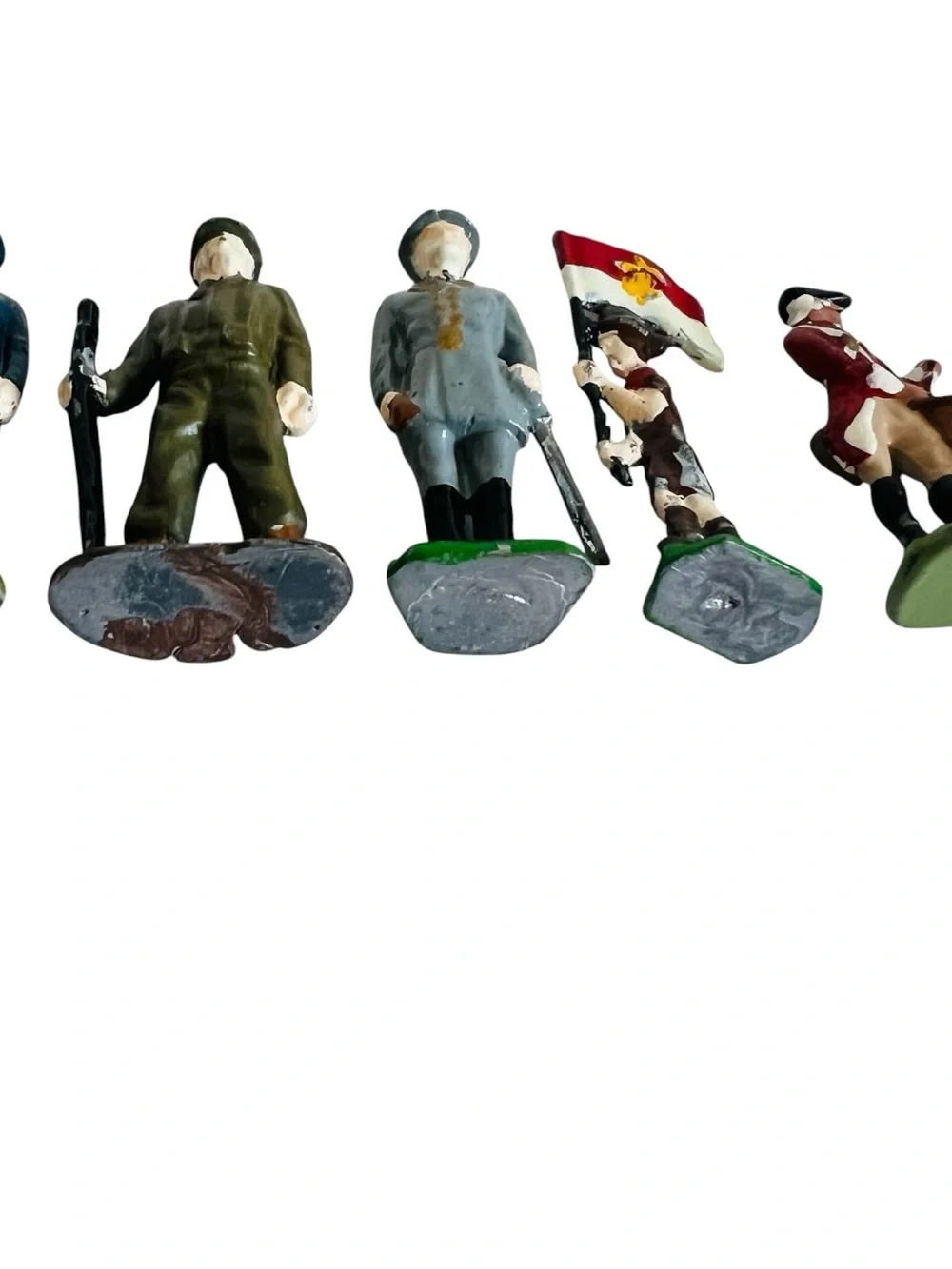 Vintage Metal Military Soldier Toy Figurine Lot